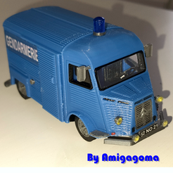 tubegendarme2.png 3D file Tube Citroën type H Gendarmerie Version・3D print design to download