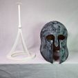 A002.jpg Early Corinthian Helmet with Stand