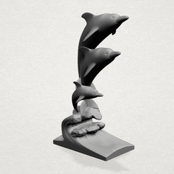 Three dolphin A01.png -Datei Three Dolphin kostenlos herunterladen • 3D-druckbares Modell, GeorgesNikkei