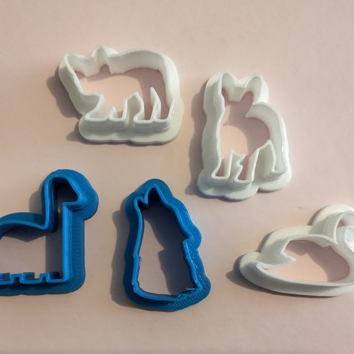 animal clay cutters mix 3D model