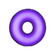 base_donut.stl A realistic Donut, Un donut realista