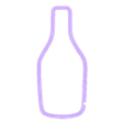 wine bottle 4.5.stl Wine or Champagne Bottle Cookie Cutter - 5 sizes! Sharp/Clean cutting edge