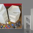 IMG_3169.jpg Hexagon Dice Tower - Double spiral / helix dice roll - with Windows