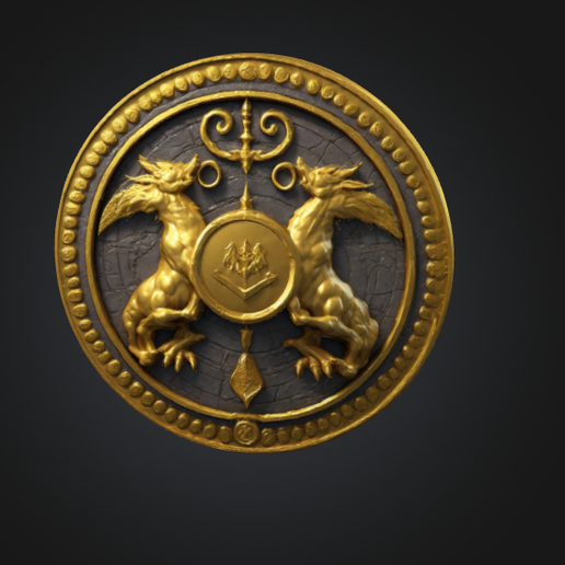 Fantasy Gold Coin 3D model