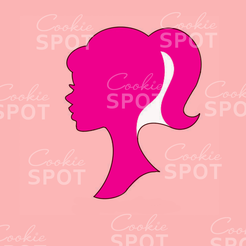 Untitled_Artwork.png Высечка для печенья с логотипом в виде головы Барби
