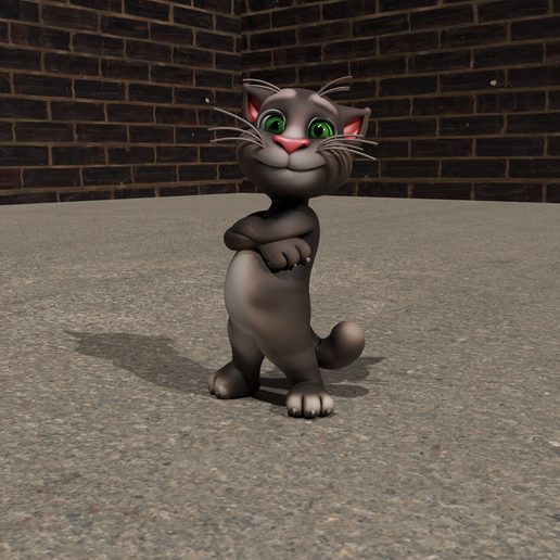 talking-tom-cat.png modelo 3d de tom falante - Modelo para impressão 3D - Figura detalhada | Ficheiro STL pronto a imprimir