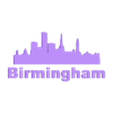 Birmingham_all.stl Wall silhouette - City skyline - Birmingham