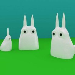 totoro-white.jpg STL file Totoro - White Chibi Totoro・3D printable design to download