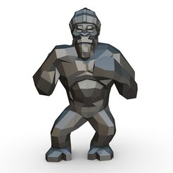 1.jpg Fichier STL boxeur gorille・Plan à imprimer en 3D à télécharger