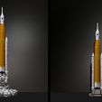 4.jpg Artemis 1 The Space Launch System (SLS): NASA’s Moon Rocket take off (lamp) and pedestal File STL-OBJ for 3D Printer