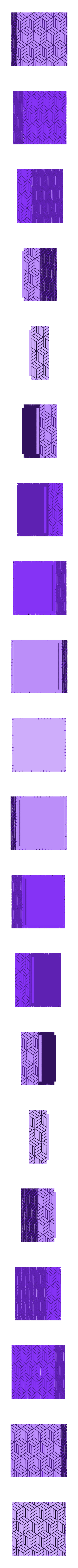 Square box top flat_n_filled.stl Scatola quadrata strutturata