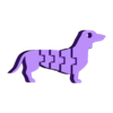 keychain dog with hole.stl Keychain dog