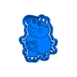 model.png Peppa pig  (11)   CUTTER AND STAMP, COOKIE CUTTER, FORM STAMP, COOKIE CUTTER, FORM