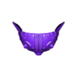 mask_top with_strapholes.stl Cyberpunk Oni Mask japanese cosplay futuristic