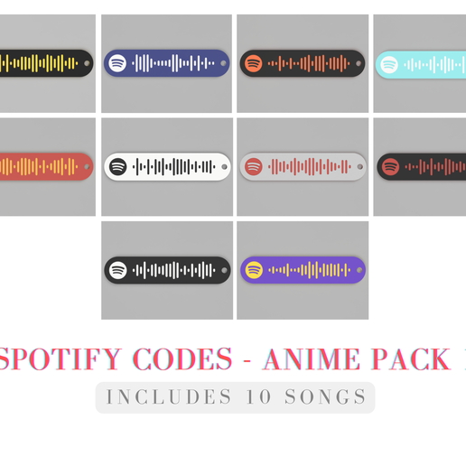 Spotify Codes - Anime Pack 1 3D model