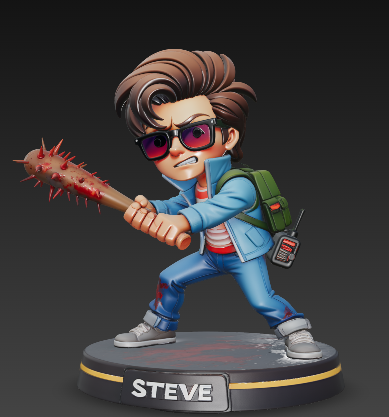 🎲 Steve Stranger Things・Free STL File for 3D printing・Cults