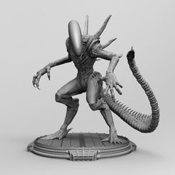 untitled.0.jpg Alien Xenomorph 3D Print On Toxic Chamber Diorama 3D print model