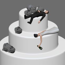 C_01.jpg STL file Wedding cake topper 7・3D print object to download