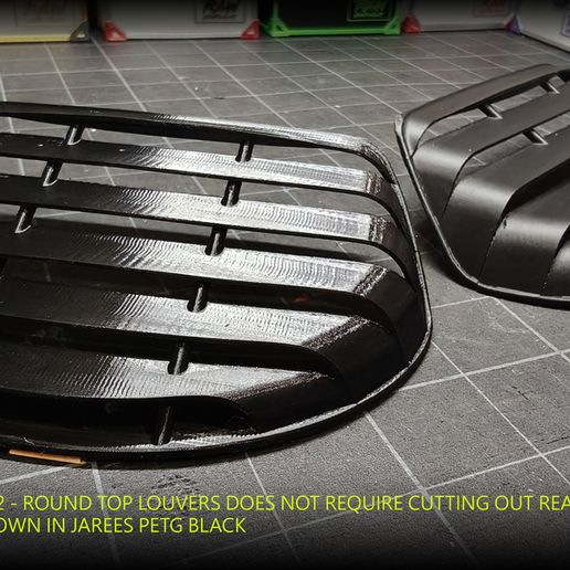 🚗 RAWC RC Drift Mazda RX-7 Rear Window Louvers (Pandora RX-7 FD3S body ...