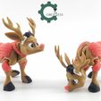 01.-Primary-Image.jpg Articulated Reindeer by Cobotech, Crochet Deer Toy - Festive Christmas Decor and Holiday Gift