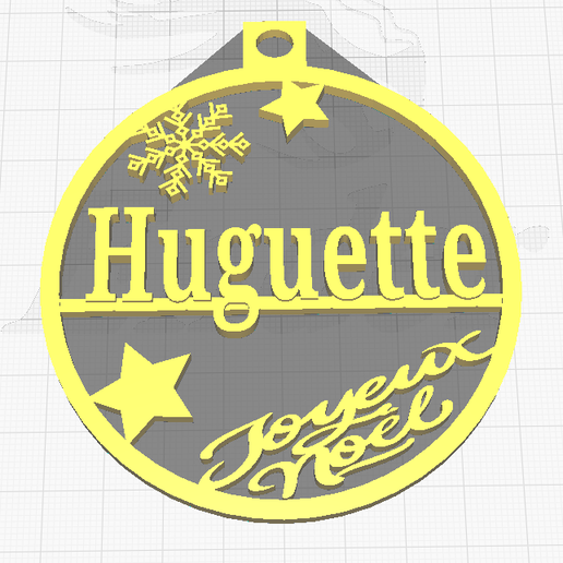 ornement boule de noel huguette
