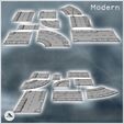3.jpg Set of modular modern urban streets with street lamps (6) - Modern WW2 WW1 World War Diaroma Wargaming RPG Mini Hobby