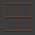 WoodenFrame-001.png Fensterrahmen aus Holz (28mm Maßstab)