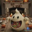 00000000.jpg Spooky Ghost Candy Bowl 🎃 3D Printable Halloween Treat Halter