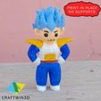 dg.jpg 🌟 Knitted Vegeta Print in place no supports 🌟