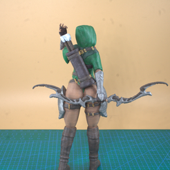 03.png Free STL file Sexy fantasy female archer figures・Model to download and 3D print