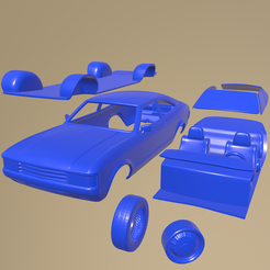 b04_005.png Archivo STL Ford Granada coupe EU 1972 COCHE IMPRIMIBLE EN PIEZAS SEPARADAS・Plan de impresora 3D para descargar