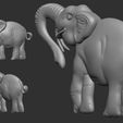ZBrush-ScreenGrab01.jpg Elephant Pendant V3  Printable Animal
