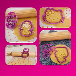 Cortadores-1.png PACK OF 4 HELLO KITTY COOKIE CUTTERS