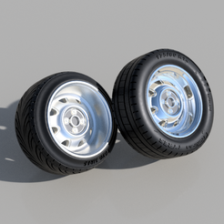 ats-cup-v6.png STL file ATS CUP 14 inch rims and two tires for diecasr and rc scale models・3D printer design to download
