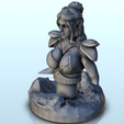 101.png Bust of woman with dress and hair in bun (19) - Medieval Fantasy Magic Feudal Old Archaic Saga 28mm 15mm