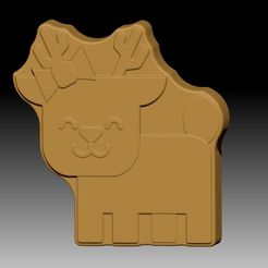 HappyDeer.jpg STL file HAPPY DEER SOLID SHAMPOO AND MOLD FOR SOAP PUMP・Model to download and 3D print