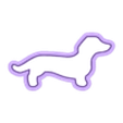 S037_d4_8.stl Cookie cutter, Dog, dogery, Dachshund, shape, dog shape, baking, tools, molds, dogs, cookiecutter, dog shape, more sizes