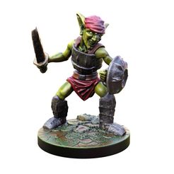 3d-model-goblin-swordman-miniature-front.jpg STL file Goblin swordman 28mm Miiniature・3D printable model to download