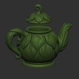 3.jpg Fairycore Tea Set – 3D Printable Cottagecore Teapot & Leaf Cups
