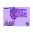 Jaquette Zelda snes negatif.stl LITHOPHANE Cover Zelda Link to the past SNES Nintendo