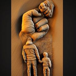 PADRE E HIJO.jpg Fichier STL gratuit Père et fils Père et fils・Objet imprimable en 3D à télécharger