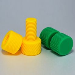 knurling_bolt_nut21.jpg Free STL file Knurling bolt and nut・Design to download and 3D print