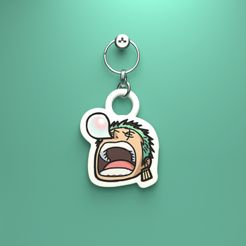 zoro-keychain-0.jpg RORONOA ZORO SLEEPING  KEYCHAIN (EASY PRINT NO SUPPORTS)