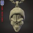 Alien_with_cap_v1_pendant_c1.jpg skull  Pendant jewelry ALien with cap v1
