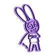 1.stl SIMON the happy rabbit - cookie cutter - bunny rabbit - dough and clay cutter - 8cm