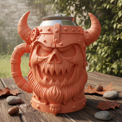 Skull Viking Mug – Fantasy Can Holder / 3D Printable Beer Tankard