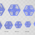 Capture.png Geometric Hexagon 2 Clay Cutter - STL Digital File Download- 9 sizes and 2 Earring Cutter Versions, cookie cutter
