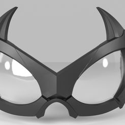 front.jpg STL file Black Cat Mask・3D printer design to download