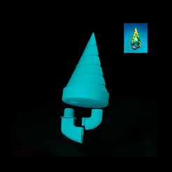 Laggan-Key-00.png STL file Spiral Key From Gurren Lagann・3D printer design to download