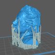 Einstein6.jpg Einstein Bust 3D print with base-supported